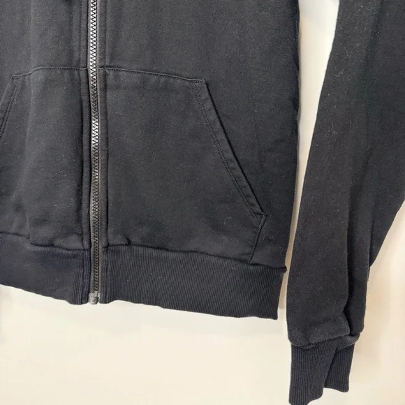 ALO Yoga hype Black Zip-Up Hoodie Sweater - Picture 7 of 9
